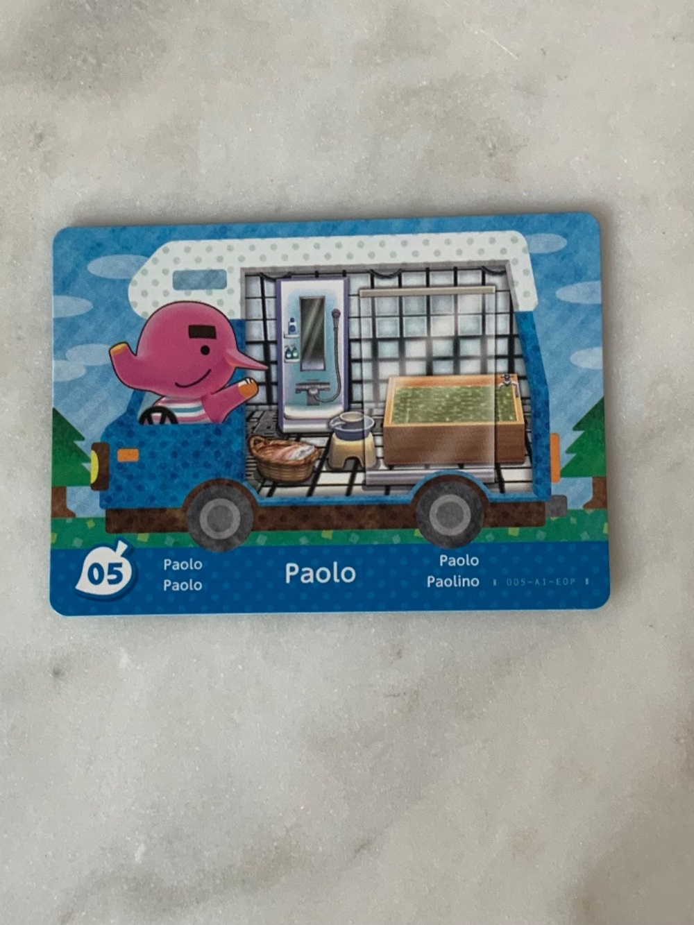 Paolo 05 Animal Crossing Welcome Home Amiibo card RV series mint new unscanned